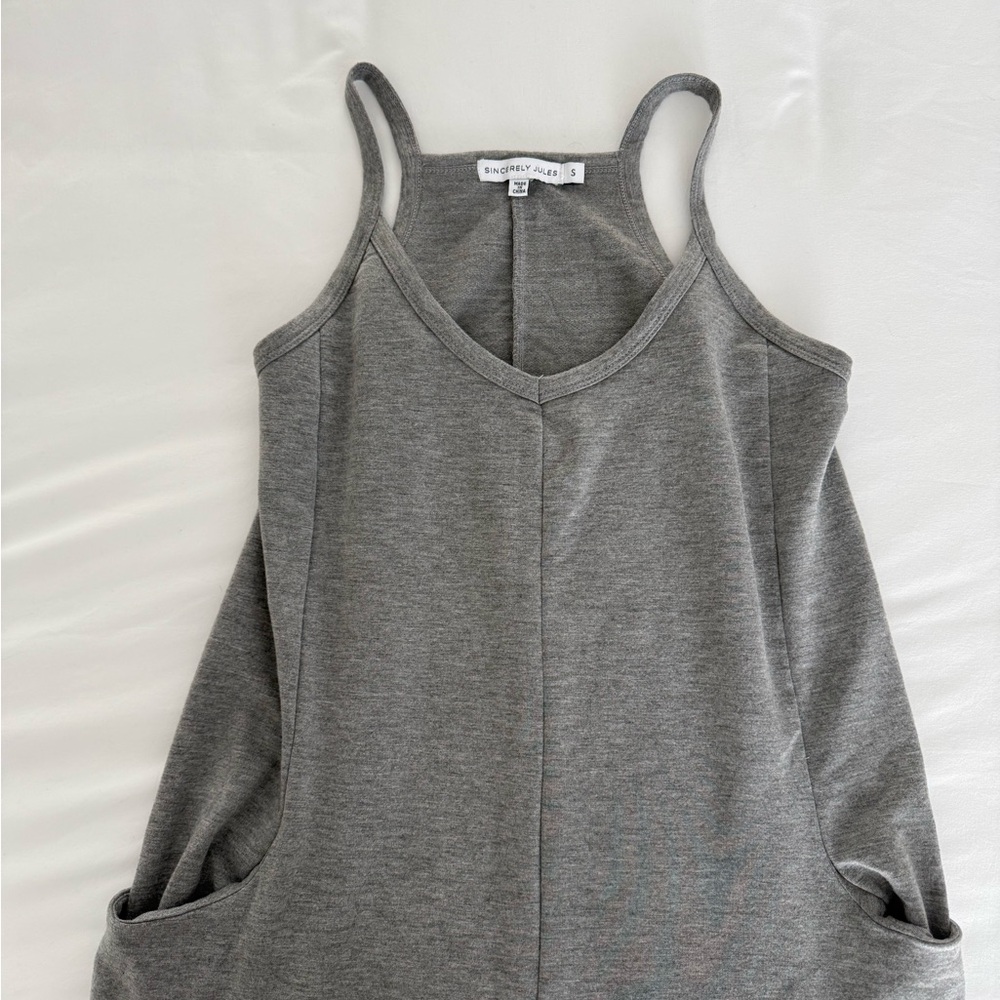 Gray Sleeveless Jumpsuit